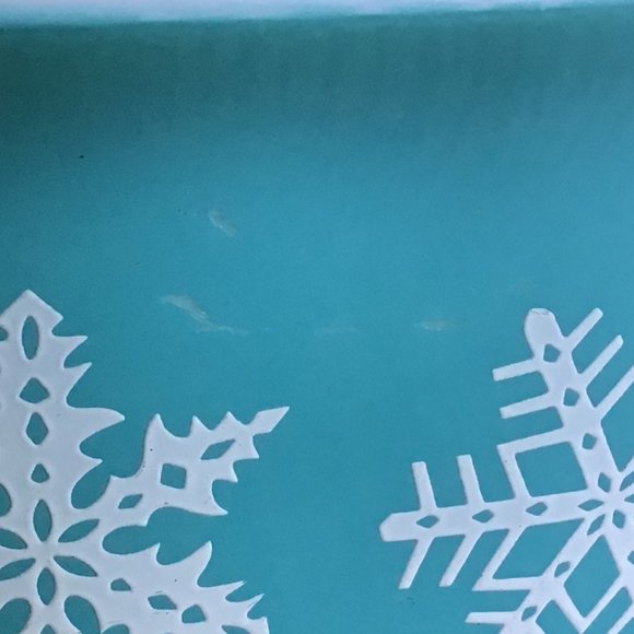 Vintage Pyrex Turquoise Snowflake Oval Dish - Picture 12 of 13